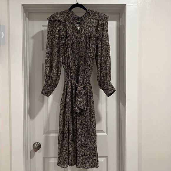 BANANA REPUBLIC FLUTTER MIDI SHIRTDRESS - Picture 2 of 8